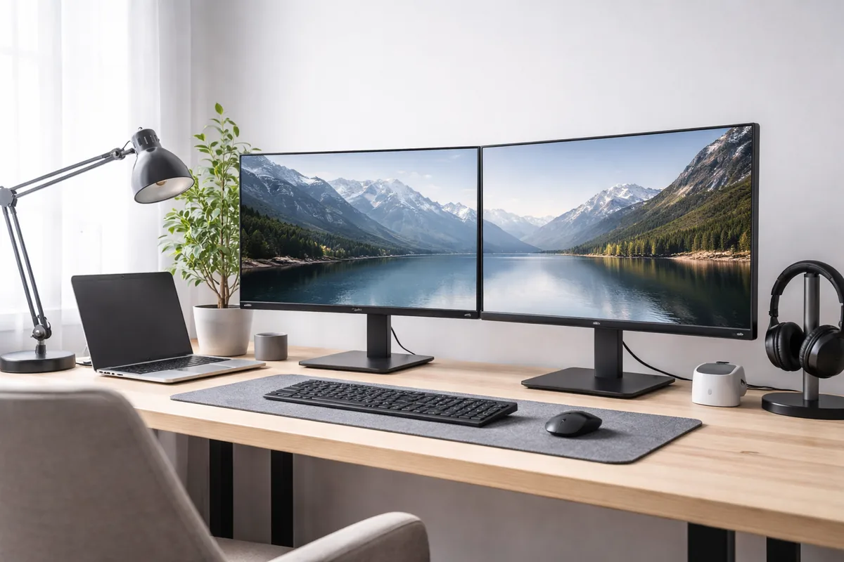 How to set up a dual monitor workstation effectively