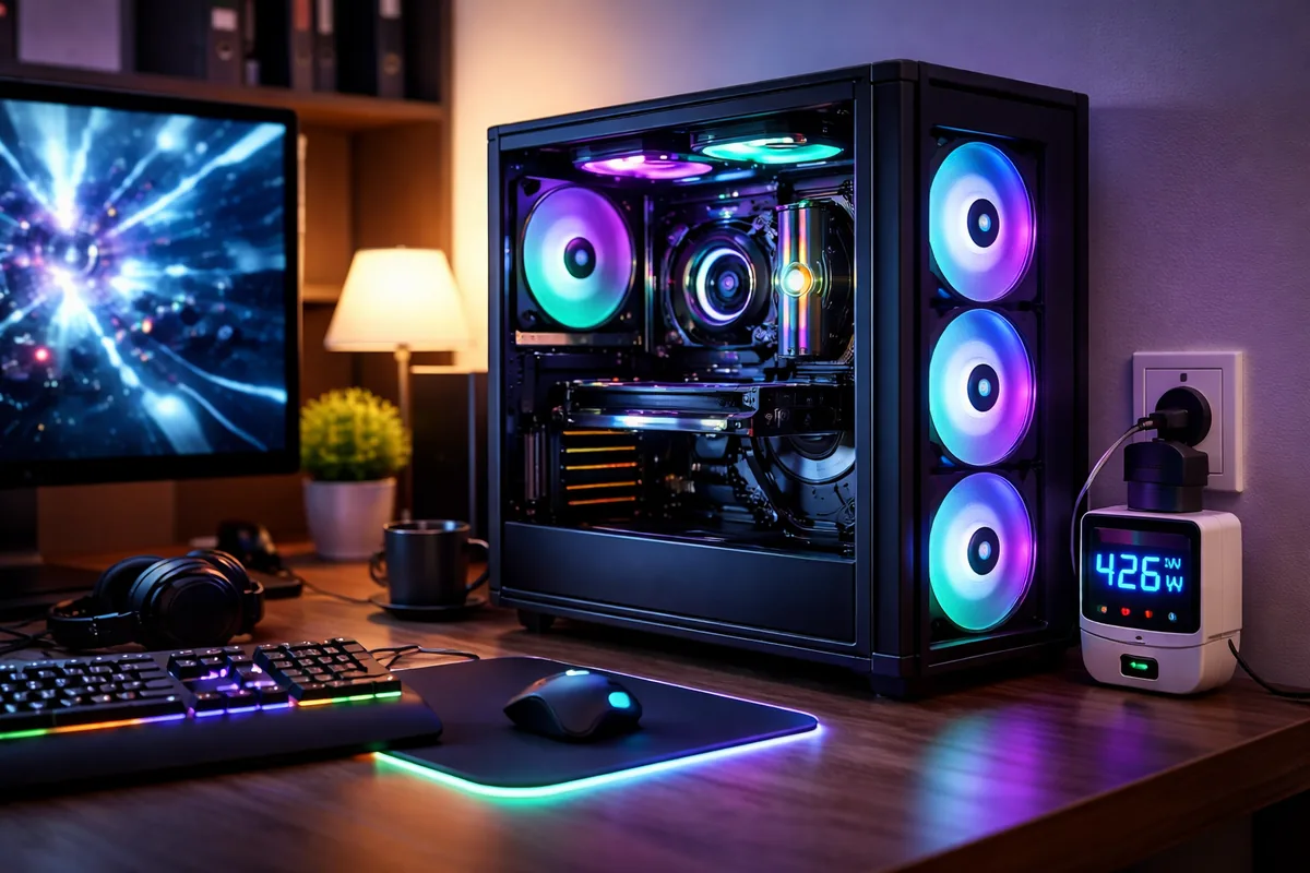 How much power does a gaming PC consume during use